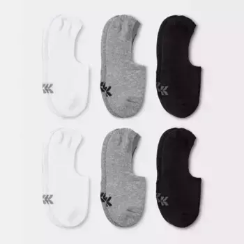 Женские мягкие спортивные носки 6 пар Liner - All In Motion, цвет White/Heather Gray/Black