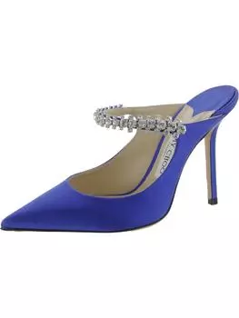 Женские мюли Bing 100 со стразами и острым носком Jimmy Choo, цвет ultraviolet satin
