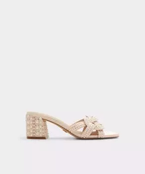 Женские мюли из бежевой ткани Aldo, бежевый