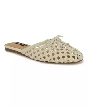 Женские мюли Lolah Woven Slip-On Nine West, коричневый/бежевый