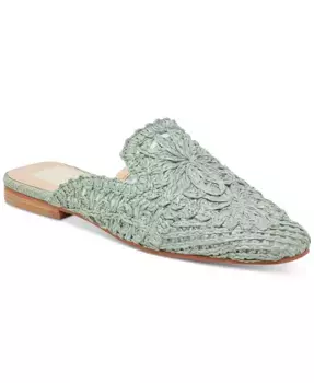 Женские мюли на плоской подошве Diya с кружевной вязкой Dolce Vita, зеленый