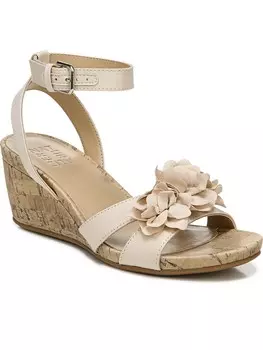 Женские мужские босоножки на танкетке Areda-Flower с ремешком на щиколотке Naturalizer, цвет Porcelain