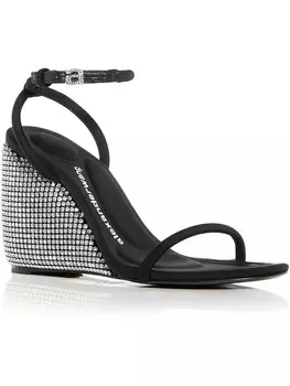 Женские нарядные босоножки на танкетке с ремешком на щиколотке Dahlia Alexander Wang, черный