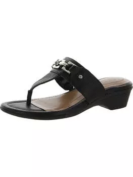 Женские нарядные босоножки на танкетке Style & Co., цвет black smooth