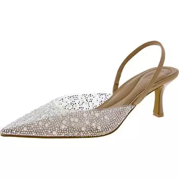 Женские нарядные туфли с открытой пяткой и декором INC, цвет pearl/bling
