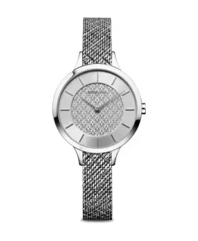 Женские наручные часы классический браслет 31 мм Milanese 17831-000 Bering, серый