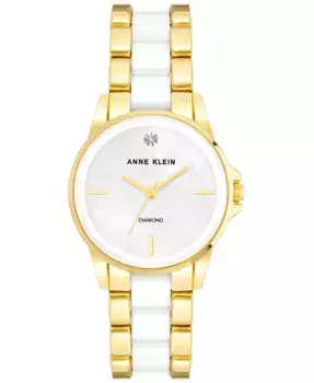 Женские наручные часы с керамическим и металлическим браслетом 30 мм Anne Klein