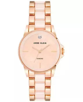 Женские наручные часы с керамическим и металлическим браслетом 30 мм Anne Klein