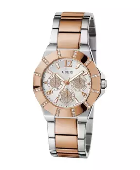 Женские наручные часы Sunray многофункциональные золото серебро 36 мм gw0616l3 Guess, коричневый