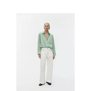 Женские неэластичные широкие джинсы Arket с низкой талией, белый