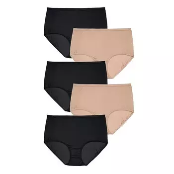 Женские нейлоновые трусы больших размеров Comfort Choice, 5 шт., цвет Nude Black