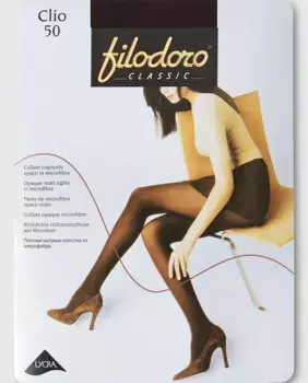 Женские непрозрачные трусики Filodoro из микрофибры плотностью 50 ден, коричневый