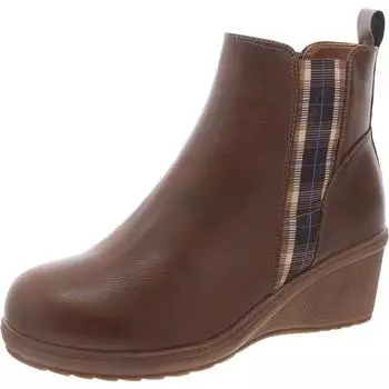 Женские нескользящие сапоги на танкетке из искусственной кожи Muk Luks, коричневый