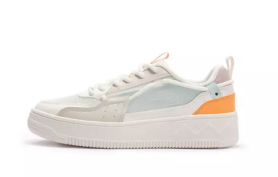 Женские низкие кеды для скейтбординга Thousand Thoughts Series Feather White/Orange 361°