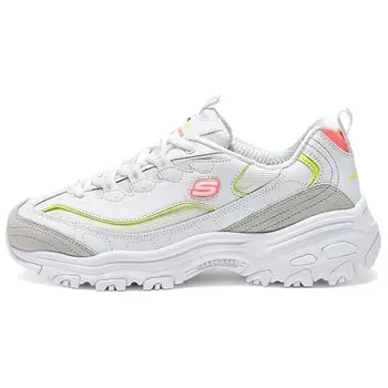 Женские низкие кроссовки DLITES Chunky, белый/розовый/лимонно-желтый Skechers