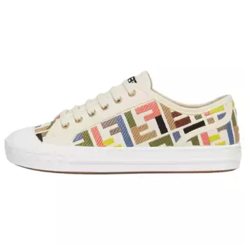 Женские низкие кроссовки для скейтбординга Domino, бежевые Fendi