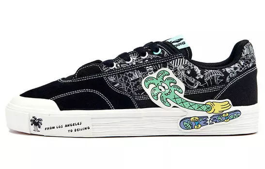 Женские низкие кроссовки для скейтбординга Steven Harrington X Skateboarding Shoes White/Black/Green Lining