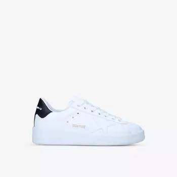 Женские низкие кроссовки pure star 10283 из кожи и замши Golden Goose, черный