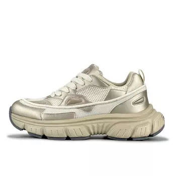 Женские низкие кроссовки SUPER DRAG Chunky, золотистые Luzaot, цвет Champagne