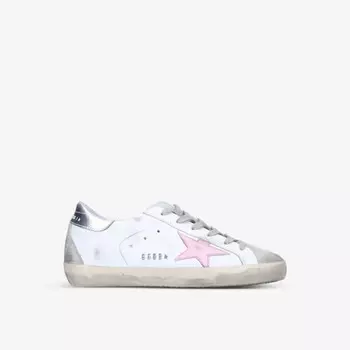 Женские низкие кроссовки superstar 81482 из кожи и замши Golden Goose, белый