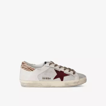 Женские низкие кроссовки superstar 82714 из кожи и сетки Golden Goose, мультиколор