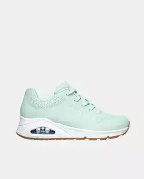 Женские низкие кроссовки Uno из синтетической кожи Skechers, зеленый