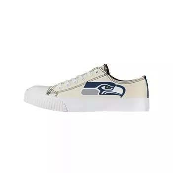 Женские низкие парусиновые туфли кремового цвета FOCO Seattle Seahawks