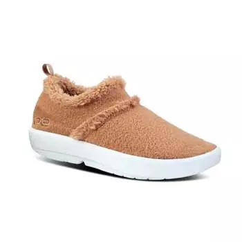 Женские низкие тапочки Oocoozie каштанового цвета OOFOS, цвет chestnut