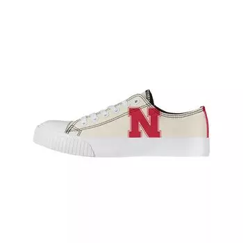 Женские низкие туфли из парусины кремового цвета FOCO Nebraska Huskers