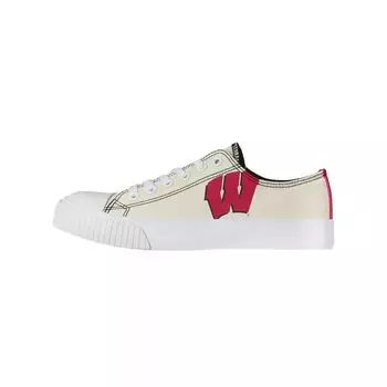 Женские низкие туфли из парусины кремового цвета FOCO Wisconsin Badgers