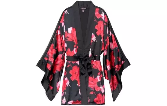Женские ночные рубашки/халаты Victoria's Secret, цвет Black rose print