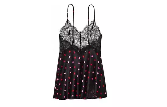Женские ночные рубашки Victoria's Secret, цвет Black love print