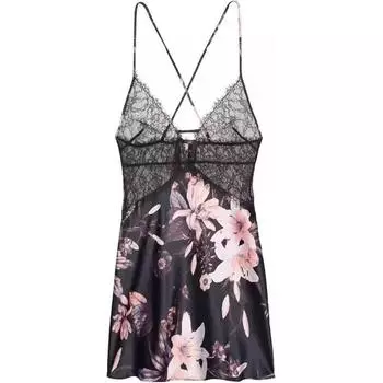 Женские ночные рубашки Victoria's Secret, цвет Black Flowers
