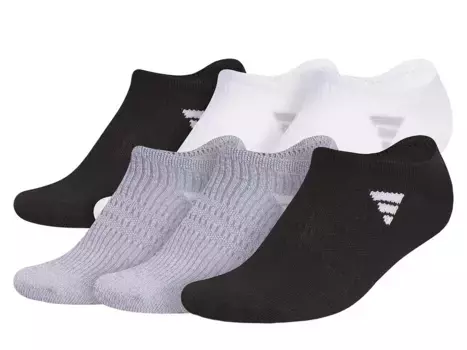 Женские носки Adidas Superlite 3.0 No Show - 6 пар, серые/черные/белые