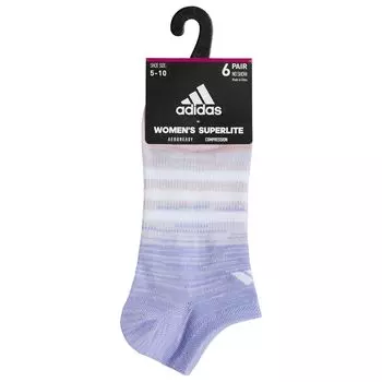Женские носки adidas Superlite Badge Of Sport Stripe No-Show (6 шт.) adidas