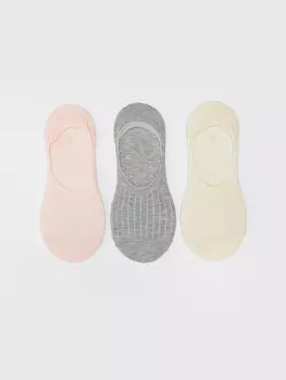 Женские носки-балерины на плоской подошве, 3 шт. LCW DREAM, светло-розовый