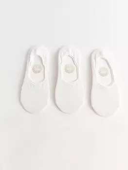 Женские носки-балерины на плоской подошве, 3 шт. LCW DREAM, экрю