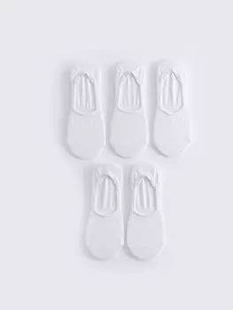 Женские носки-балерины на плоской подошве, 5 шт. LCW DREAM, экрю