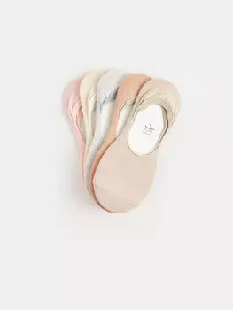 Женские носки-балерины на плоской подошве, 5 шт. LCW DREAM, светло-бежевый