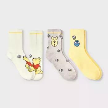 Женские носки Disney Winnie The Pooh 3 пары Mid Crew