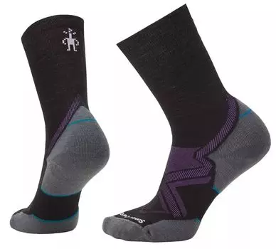 Женские носки для бега в холодную погоду Smartwool с мягкой подкладкой для экипажа, черный