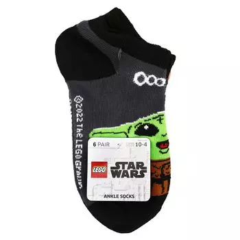 Женские носки до щиколотки Lego Star Wars The Mandalorian Grogu, 6 пар Licensed Character