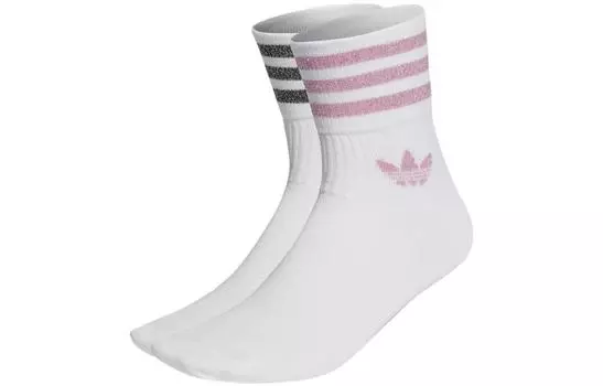 Женские носки до середины икры Adidas Originals, цвет 2 Pack (White)