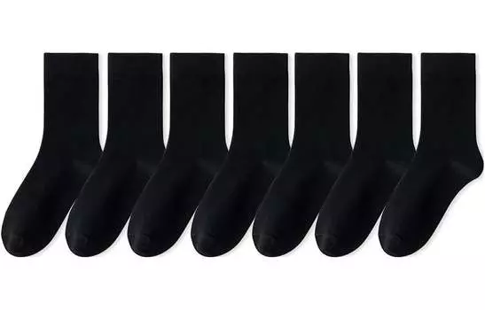 Женские носки до середины икры Caramella, Семь пар (белые*7)