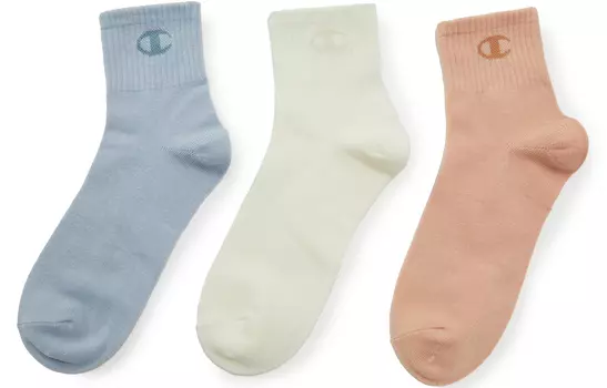 Женские носки до середины икры Champion, 3 Pack (Khaki Rubber Pink Light Green Mixed Color)