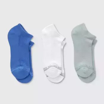 Женские носки Hanes SuperSoft No Show, 3 пары, цвет Blue/White/Gray