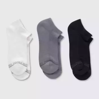 Женские носки Hanes SuperSoft No Show, 3 пары, цвет White/Black/Gray
