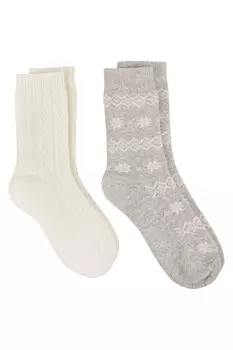 Женские носки из кашемировой смеси, 2 пары Totes, бежевый