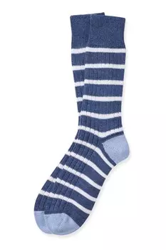Женские носки из мериносового хлопка в полоску Celtic & Co., синий