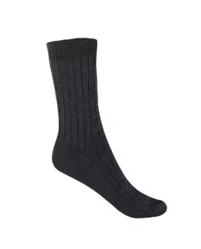 Женские носки из мерсеризованной шерсти в рубчик Punto Blanco, серый